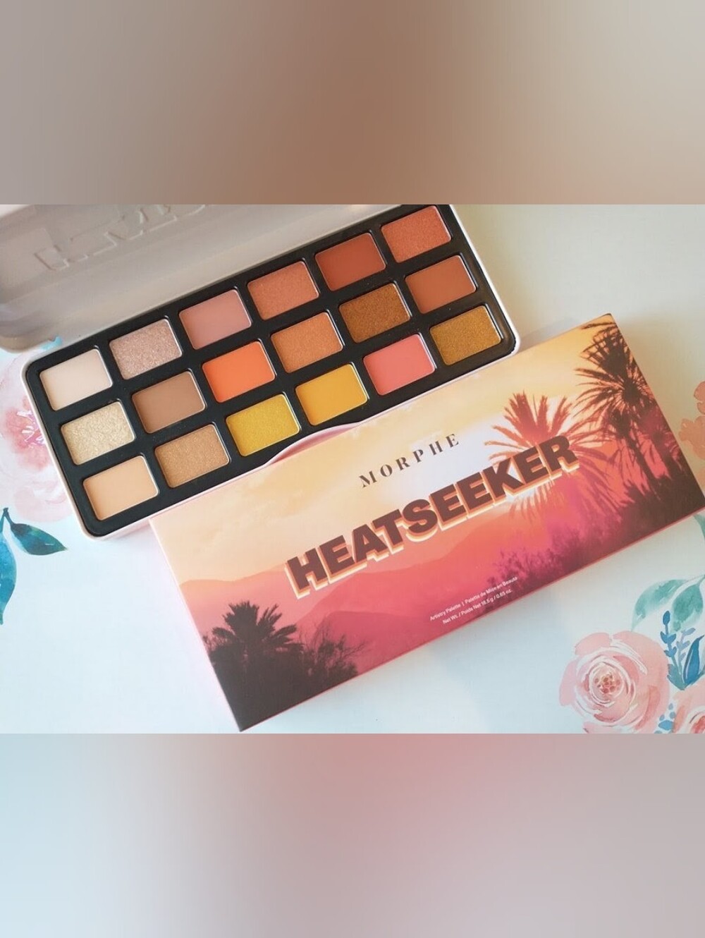 Morphe Heatseeker Eyeshadow Palette - Orange, Yellow, Gold, Peach, Brown